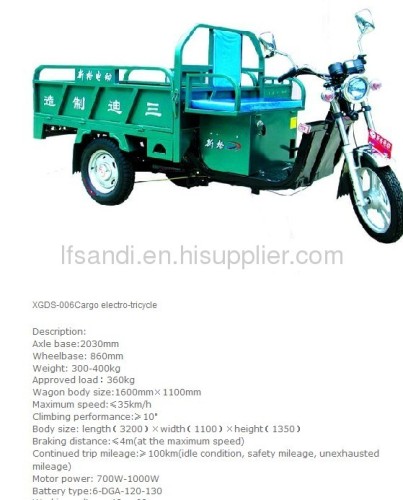 Carbon brush drive electric tricycle
