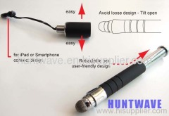 Retractable conductive fabric stylus for iPhone