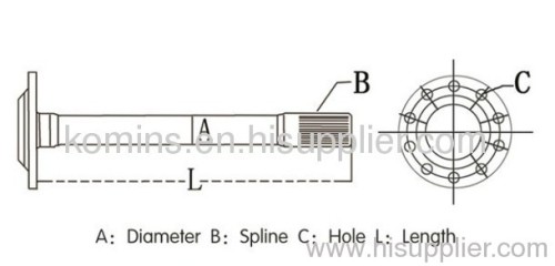 110886 REAR AXLE SHAFT