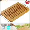 bamboo cutting board with stainless steel handle