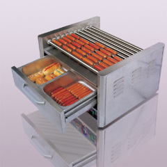 Hot Dog Grill With Bun Warmer