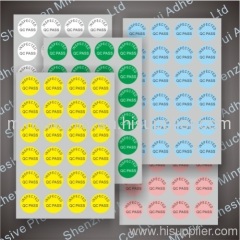 qc calibration labels stickers