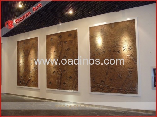 Fiberglass wall decoration_footprints of dinosaurs