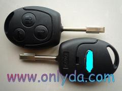 FORD Mondeo 3 button remote key shell (with battery clamp)