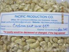 Sell cashew nut w240, w320, w450, ws without shell from Vietnam