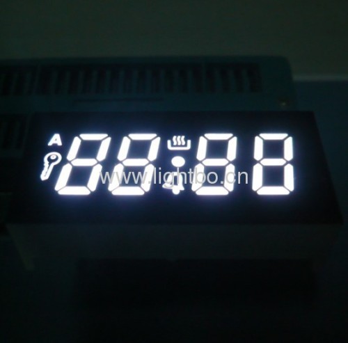 white 4 digit 7-segment led digital oven timer displays;