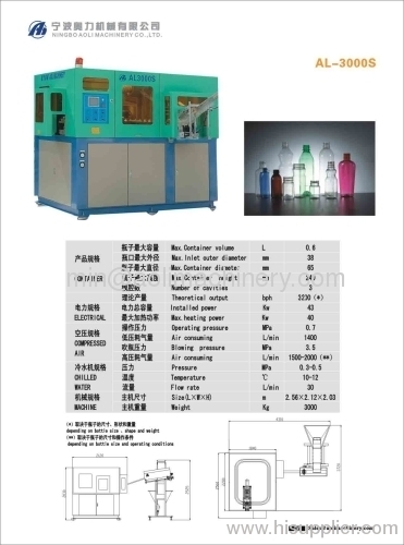 PET stretch blow moulding machine