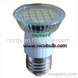 high energy efficiency glass no cover 5050SMD E27 led bulb led cup light JDRE27-5021
