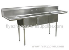 Stainless Steel Three Compartment Sinks