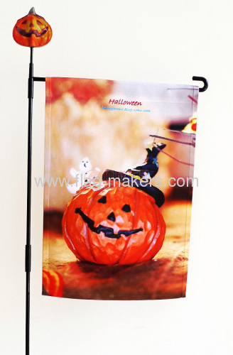 Halloween pumpkin smile garden flag