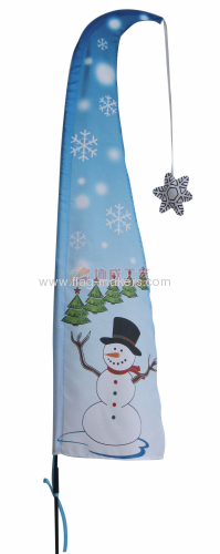 snowman with star garden flag