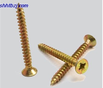 Chipboard screws(pozi drive zinc plated) yellow zinc