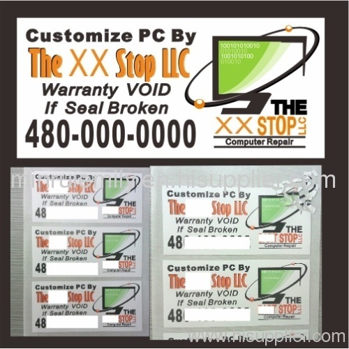 Custom destructible Labels for Laptops,security address labels