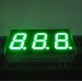 0.4" anode triple digit pure green 7 segment led display;