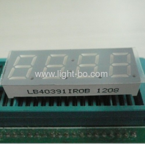 Pure ânodo comum verde 0,39 polegadas de quatro dígitos 7 segmentos LED relógio é exibido