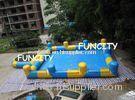 0.6mm PVC Tarpaulin Inflatable Water Pools with step and Pillar and Net for amusement park