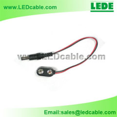 9V Battery Clip with DC plug-DC power cord