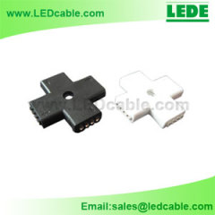 RGB LED Flexible Strip Cross X Type Connector
