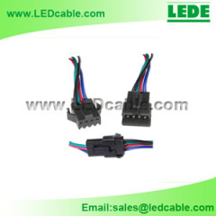 Locking 4 Wire RGB LED Strip Quick Connector