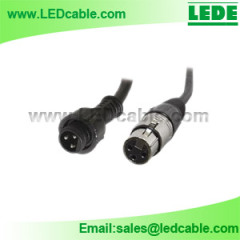 IP68 Waterproof 3-Pin to XLR Female DMX Adapter Cable