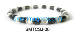Hematite magnetic bracelets with cat's eye stone