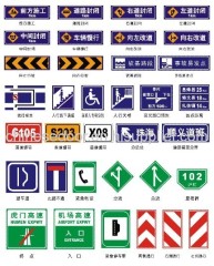 traffic road indication signs