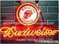 Budweiser Rolling Stones Beer Bar Neon Light Sign Great 18*14