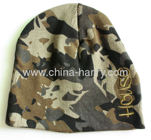 camo knitted cap