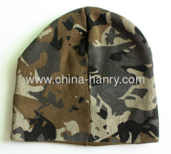 camo knitted hat