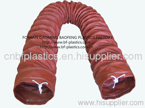 Fiber glass heat resistant sewn flexible duct