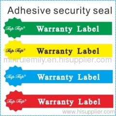 adhesive security seal