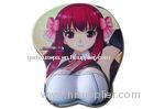 3D Gel Rest Sexy Girl Picture Custom Print Breast Mouse Pads With 260 * 215 * 30mm