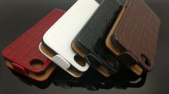 Stylish Croco Leather flip Case for iPhone 4S