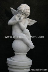 garden White Marble Angel Statue