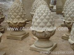 hand carved stone Finial