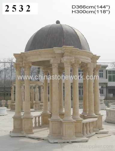 antique stone garden Gazebo