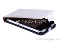 IIphone 4/4s Carbon Fiber Leather Case