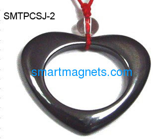 hematite magnetic heart pendant