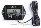 Black Tiny, Inductive Waterproof Digital Tach LCD Hour Meter for Small Engines