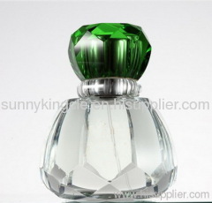 designer empty glass perfume bottle