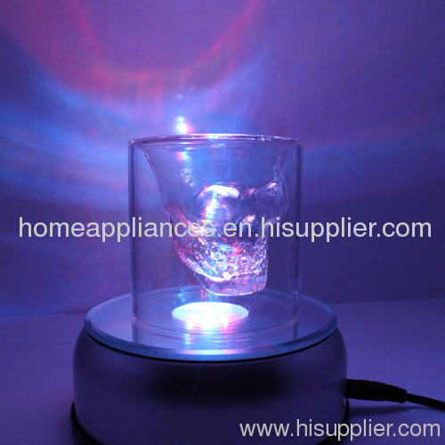 New Crystal Laser Light Stand with 360 Degree Rotatable and 7 Led Lights for Displaying Exquisite Crafts