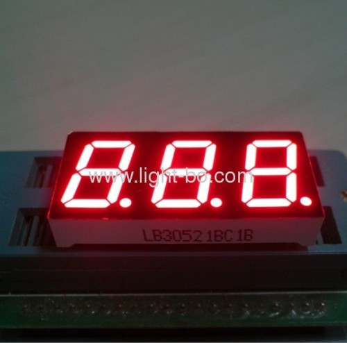 Ânodo comum ultra brilhante vermelho 3 dígitos 0,52" 7 segmentos led displays numéricos