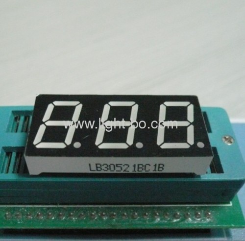 Common Anode ultra bright red 3 digit 0.52" 7 segment led numeric displays