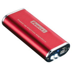 Mobile power bank, 5200mAh, 2 led torch, aluminium case, for iPhone, iPad, mp3, gps