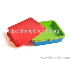 Square shaped silicone pan, silicone cake mould