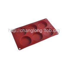 6 cups round gear shaped silicone cake mould