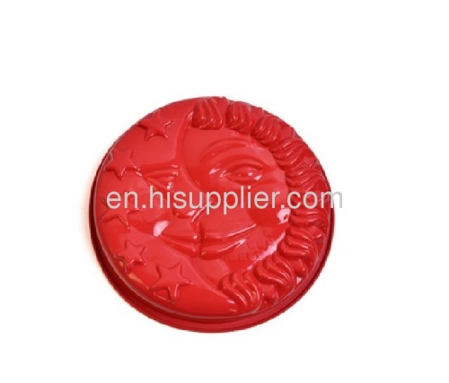 Individual round shaped silicone cake mould
