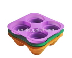 4 cups 4 scalariform shaped silicone cake mould