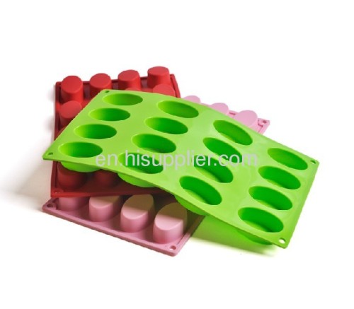 16 cups oval shaped silicone cake mould