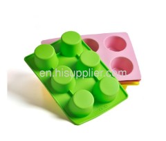 6 cups sylinder shaped silicone cake mould